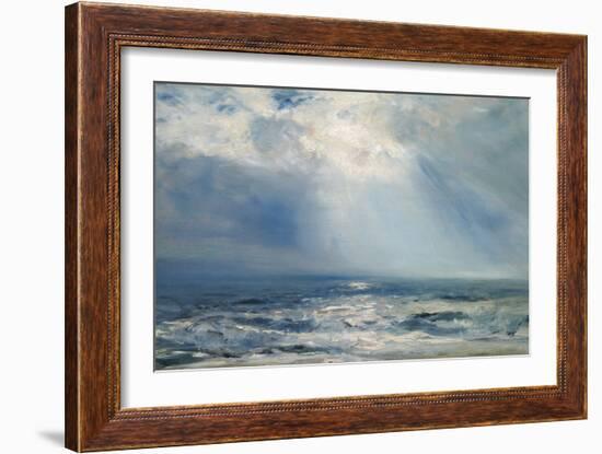 A Sunbeam over the Sea, 1890 (Oil on Panel)-Henry Moore-Framed Giclee Print