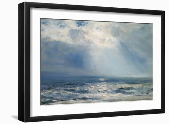 A Sunbeam over the Sea, 1890 (Oil on Panel)-Henry Moore-Framed Giclee Print