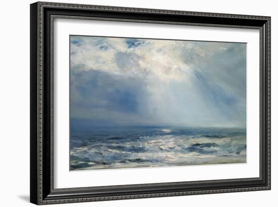 A Sunbeam over the Sea, 1890 (Oil on Panel)-Henry Moore-Framed Giclee Print