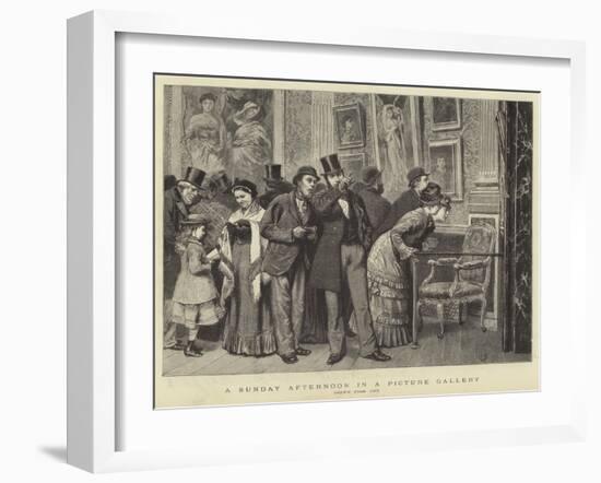 A Sunday Afternoon in a Picture Gallery-Charles Green-Framed Giclee Print