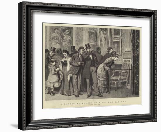 A Sunday Afternoon in a Picture Gallery-Charles Green-Framed Giclee Print