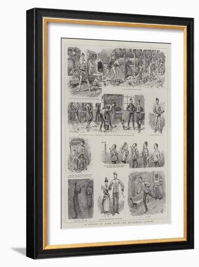A Sunday at Home with the Household Cavalry-Charles Edwin Fripp-Framed Giclee Print