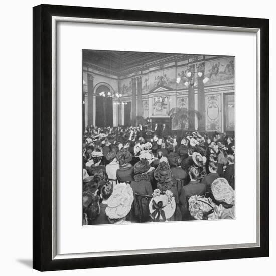 A Sunday evening debate at the Old Playgoers Club, London, c1903 (1903)-Unknown-Framed Photographic Print