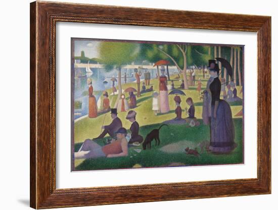 A Sunday on La Grande Jatte -- 1884, 1884-86-Georges Seurat-Framed Giclee Print