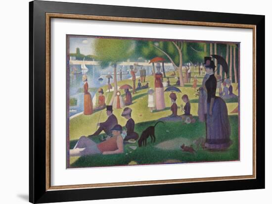 A Sunday on La Grande Jatte -- 1884, 1884-86-Georges Seurat-Framed Giclee Print