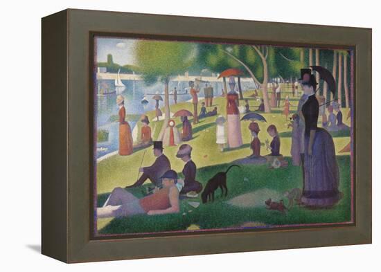 A Sunday on La Grande Jatte -- 1884, 1884-86-Georges Seurat-Framed Premier Image Canvas