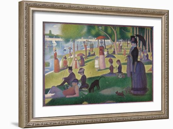 A Sunday on La Grande Jatte -- 1884, 1884-86-Georges Seurat-Framed Giclee Print