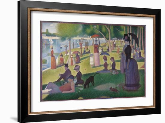 A Sunday on La Grande Jatte -- 1884, 1884-86-Georges Seurat-Framed Giclee Print