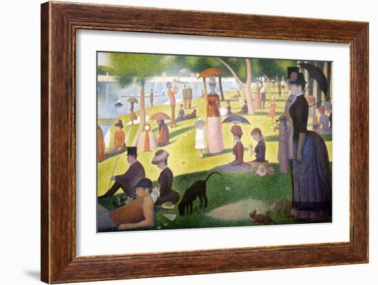 A Sunday on La Grande Jatte 1884, 1884-86-Georges Seurat-Framed Art Print