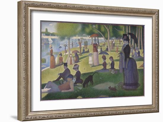 A Sunday on La Grande Jatte, 1884-86-Georges Pierre Seurat-Framed Giclee Print