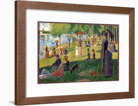 A Sunday on La Grande Jatte-Georges Seurat-Framed Art Print