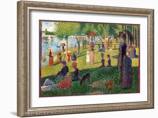 A Sunday on La Grande Jatte-Georges Seurat-Framed Art Print