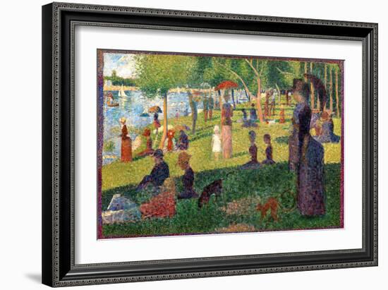 A Sunday on La Grande Jatte-Georges Seurat-Framed Art Print