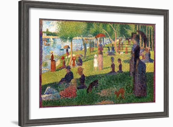 A Sunday on La Grande Jatte-Georges Seurat-Framed Art Print