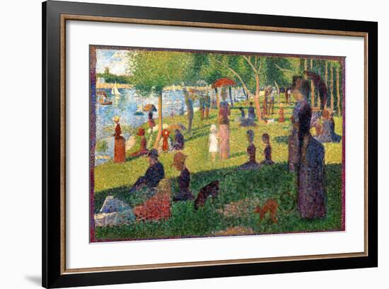 A Sunday on La Grande Jatte-Georges Seurat-Framed Art Print