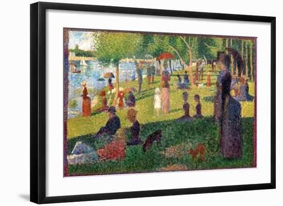 A Sunday on La Grande Jatte-Georges Seurat-Framed Art Print