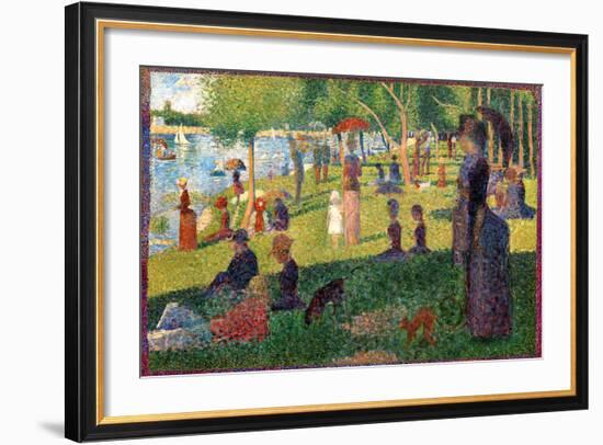 A Sunday on La Grande Jatte-Georges Seurat-Framed Art Print