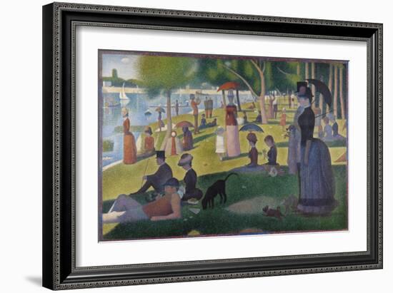 A Sunday on La Grande Jatte-Georges Seurat-Framed Giclee Print