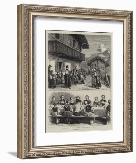 A Sunday School Treat in the Swiss Oberland-George Goodwin Kilburne-Framed Giclee Print