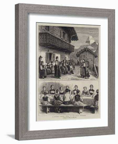 A Sunday School Treat in the Swiss Oberland-George Goodwin Kilburne-Framed Giclee Print