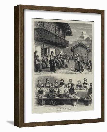 A Sunday School Treat in the Swiss Oberland-George Goodwin Kilburne-Framed Giclee Print