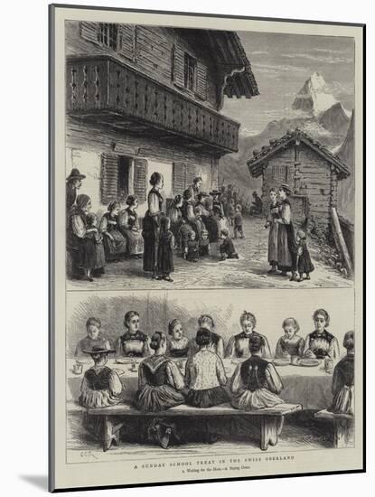 A Sunday School Treat in the Swiss Oberland-George Goodwin Kilburne-Mounted Giclee Print