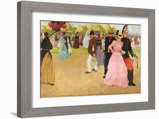 A Sunday Walk in the Bois De Boulogne, 1899-Henri Jacques Edouard Evenepoel-Framed Giclee Print