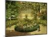 A Sunlit Flower Garden-Laszlo Neogrady-Mounted Giclee Print