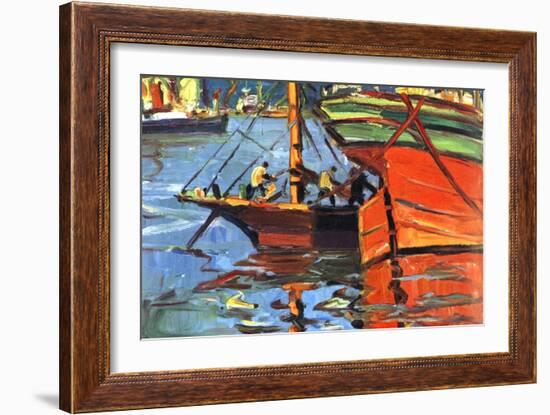 A Sunny Day at Buenos Aires-Benito Quinquela Martin-Framed Giclee Print