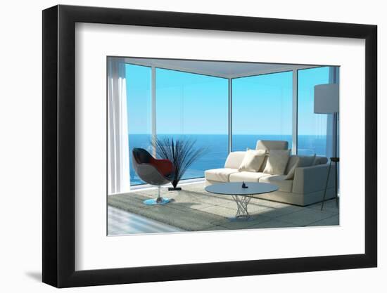 A Sunny Living Room Interior-PlusONE-Framed Photographic Print