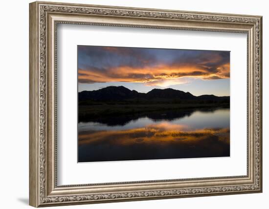 A Sunset over the Rocky Mountains Is Reflected in a Lake Near Boulder, Colorado-Sergio Ballivian-Framed Photographic Print