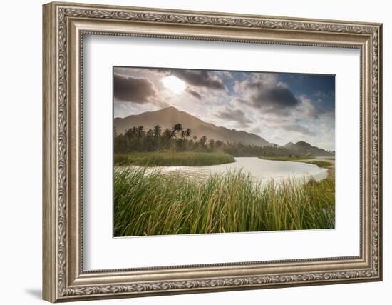 A sunset scene in Arrecifes beach, Tayrona national park, Colombia.-Alex Saberi-Framed Photographic Print