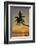 A sunset silhouette of a coconut palm at Paliton beach, Siquijor, Philippines, Southeast Asia, Asia-Nigel Hicks-Framed Photographic Print