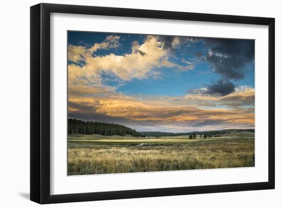 A Sunset Sky Hangs Over The Yellowstone River In The Hayden Valley, Yellowstone National Park-Bryan Jolley-Framed Photographic Print