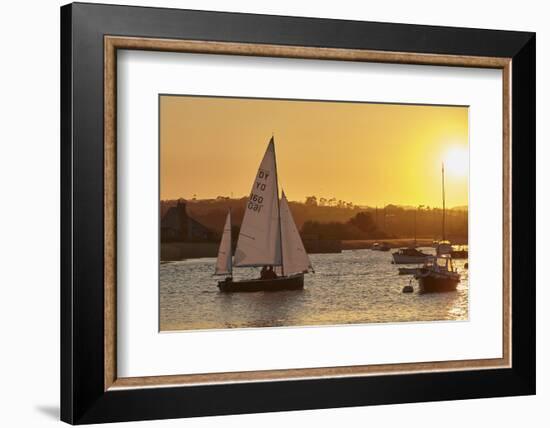 A Sunset View of Sailing on the River Exe at Topsham, Near Exeter, Devon, England, United Kingdom-Nigel Hicks-Framed Photographic Print