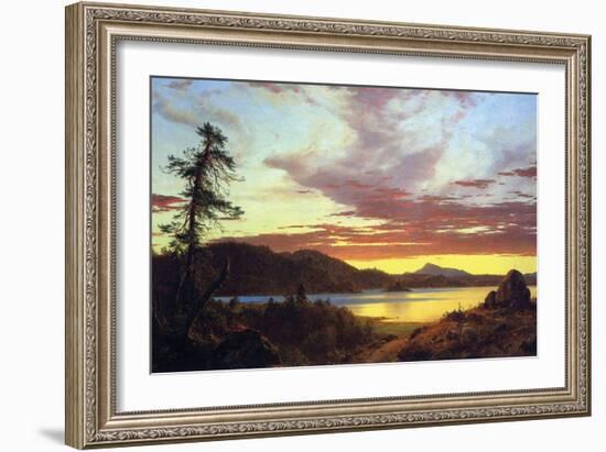 A Sunset-Frederic Edwin Church-Framed Art Print