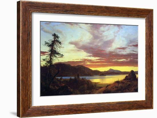 A Sunset-Frederic Edwin Church-Framed Art Print