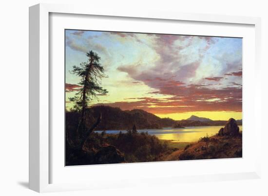 A Sunset-Frederic Edwin Church-Framed Art Print