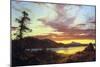 A Sunset-Frederic Edwin Church-Mounted Art Print