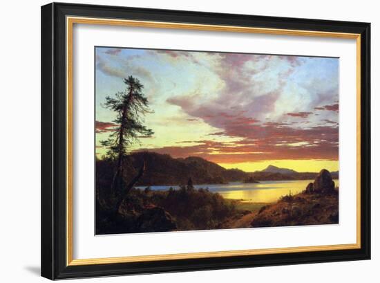 A Sunset-Frederic Edwin Church-Framed Art Print