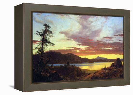 A Sunset-Frederic Edwin Church-Framed Stretched Canvas