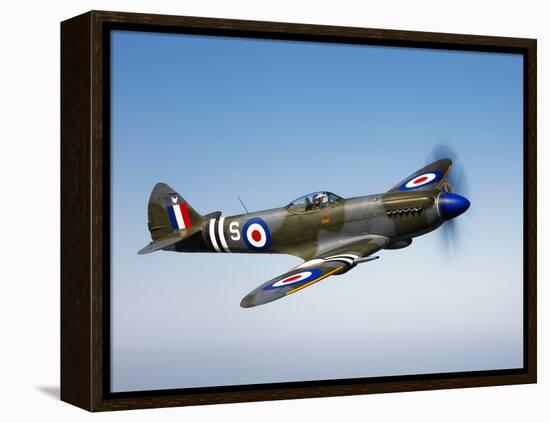 A Supermarine Spitfire MK-18 in Flight-Stocktrek Images-Framed Premier Image Canvas