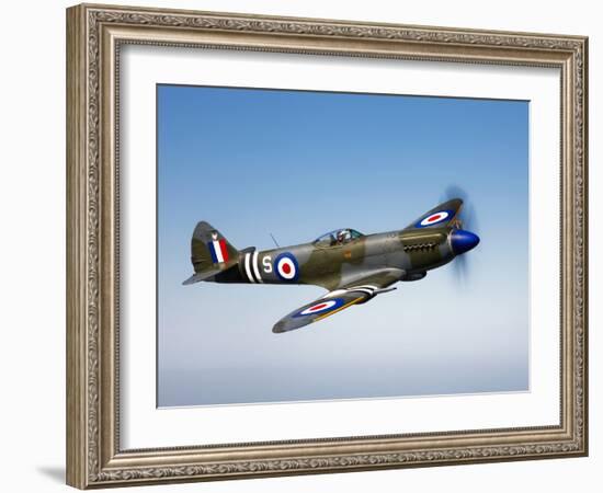 A Supermarine Spitfire MK-18 in Flight-Stocktrek Images-Framed Photographic Print