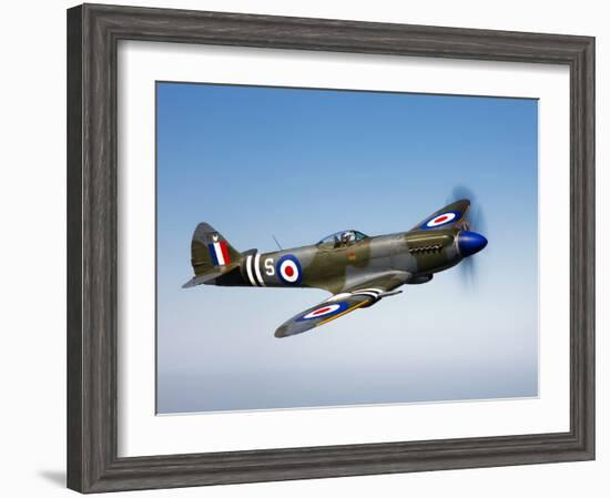 A Supermarine Spitfire MK-18 in Flight-Stocktrek Images-Framed Photographic Print