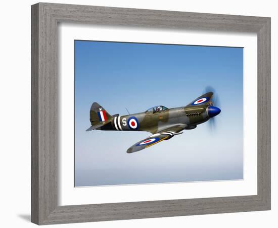 A Supermarine Spitfire MK-18 in Flight-Stocktrek Images-Framed Photographic Print