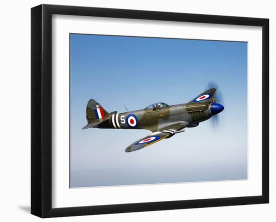 A Supermarine Spitfire MK-18 in Flight-Stocktrek Images-Framed Photographic Print