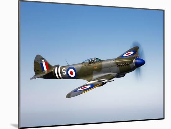 A Supermarine Spitfire MK-18 in Flight-Stocktrek Images-Mounted Photographic Print