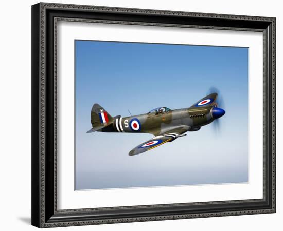 A Supermarine Spitfire MK-18 in Flight-Stocktrek Images-Framed Photographic Print