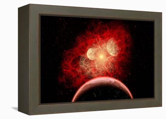 A Supernova Destroying its System of Planets in the Depths of Our Galaxy-null-Framed Stretched Canvas