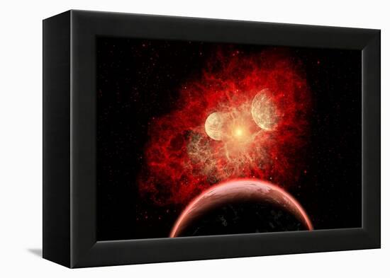 A Supernova Destroying its System of Planets in the Depths of Our Galaxy-null-Framed Stretched Canvas